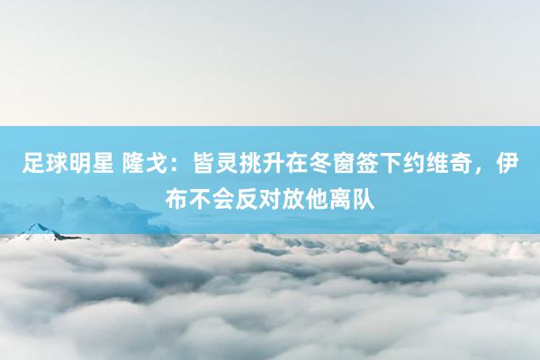 足球明星 隆戈：皆灵挑升在冬窗签下约维奇，伊布不会反对放他离队