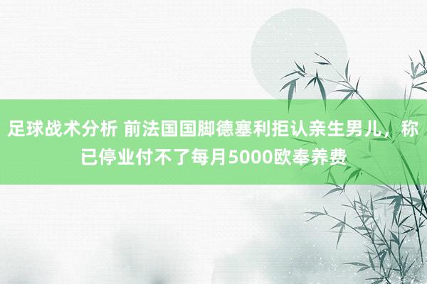 足球战术分析 前法国国脚德塞利拒认亲生男儿，称已停业付不了每月5000欧奉养费