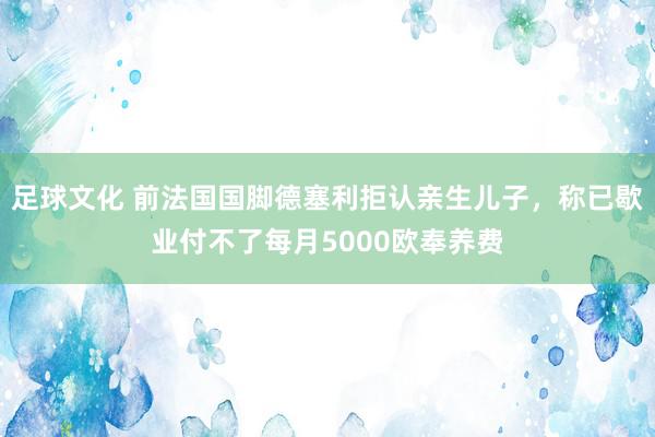 足球文化 前法国国脚德塞利拒认亲生儿子，称已歇业付不了每月5000欧奉养费